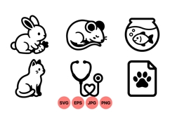Minimal Cute Pet Svg Icons For Crafts Product Image 1