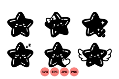 Kawaii Cute Star Vector Clipart For Crafts Product Image 1