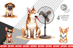 Cynical Canines Hot Summer Clipart Product Image 1