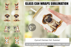 Cynical Canines Hot Summer Glass Can Product Image 1