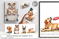 Cynical Canines Hot Summer Digital Paper Product Image 1
