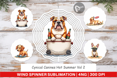 Cynical Canines Hot Summer Wind Spinner Product Image 1