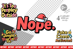 Cynical Christmas Phrases Clipart Product Image 1