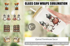 Cynical Farmhouse Glass Can Product Image 1