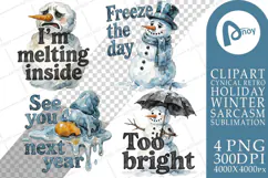 Cynical Melting Snowmen Sublimation Product Image 1