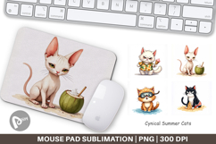 Cynical Summer Cats Mouse Pad Product Image 1