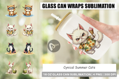 Cynical Summer Cats Glass Can Product Image 1