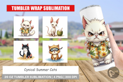 Cynical Summer Cats Tumbler Product Image 1
