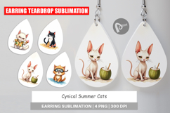 Cynical Summer Cats Earring Product Image 1