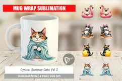 Cynical Summer Cats Mug Wrap Product Image 1