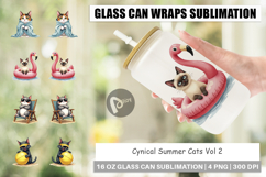 Cynical Summer Cats Glass Can Product Image 1