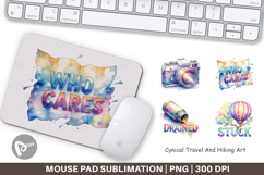 Cynical Travel Hiking Art Mouse Pad Product Image 1