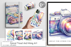 Cynical Travel Hiking Art Digital Paper Product Image 1