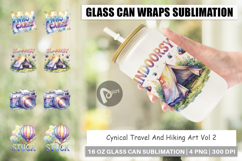 Cynical Travel Hiking Art Glass Can Product Image 1
