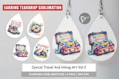 Cynical Travel Hiking Art Earring Product Image 1