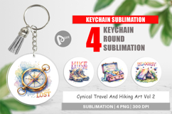 Cynical Travel Hiking Art Keychain Product Image 1