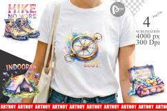 Cynical Travel Hiking Art Sublimation Product Image 1