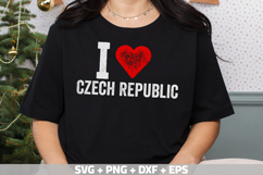 Czech Republic PNG, I love PNG for print-on-demand Product Image 1