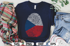 Czechia SVG | Czechia Flag Fingerprint | SVG PNG DXF EPS Product Image 1