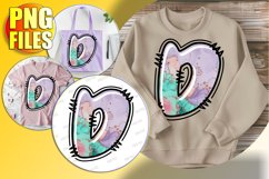 D Doodle Letter Valentine Whimsical Romantic Magic! Product Image 1