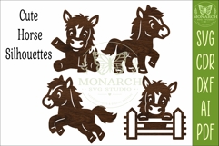 Cute Horse Silhouettes SVG Farm Animal 1 Product Image 4
