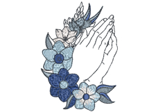 Praying hands, Folded Hands. Machine Embroidery Design Product Image 1