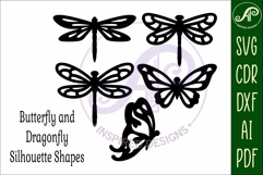 Butterfly and Dragonfly silhouettes laser cut out 2 Product Image 4