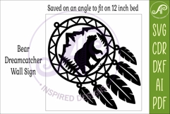 Bear Dreamcatcher Laser Cut File, Wild Animal Wall Art SVG Product Image 4
