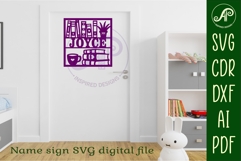 Book lovers square named wall sign or card topper svg Product Image 4