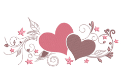 Two hearts Machine embroidery design Product Image 1