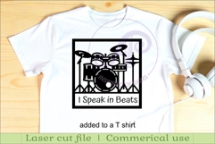 Drums name sign design for laser cutting or cards Product Image 4