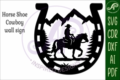 Horse Shoe Cowboy wall sign Product Image 4