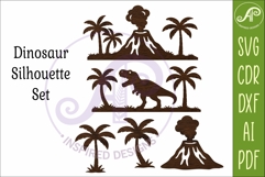 Dinosaur SVG Design for Laser Cutting, Jurassic Dino 1 Product Image 4
