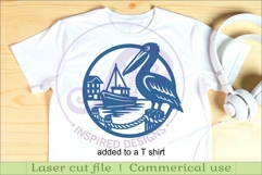 Pelican wall sign, Ocean bird, port scene design. Product Image 4