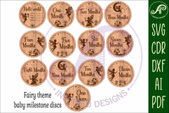 Fairy themed Baby monthly milestone discs SVG Product Image 4