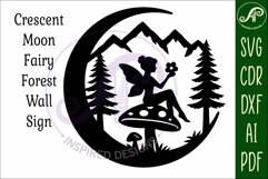 Crescent Moon Forest Fairy wall sign Product Image 4