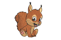 Baby Squirrel Machine Embroidery Design Product Image 1