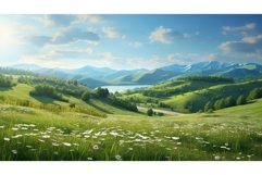 meadow blossom flora lush countryside ai generated Product Image 1