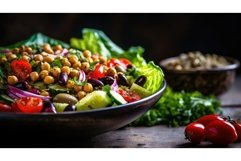 salad lettuce vegan food ai generated Product Image 1