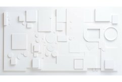 minimalist white shapes background Product Image 1