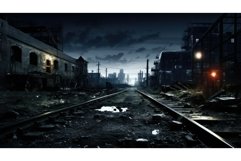 dystopian dark industrial background Product Image 1