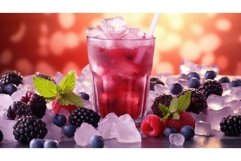 berry cold juice drink frosty ai generated Product Image 1