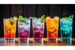 liquid refreshing soda drink colorful ai generated Product Image 1