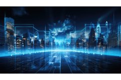 technology blue futuristic background Product Image 1