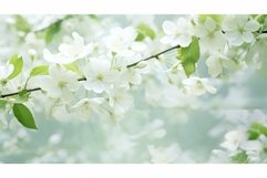 floral green blossom white captivating ai generated Product Image 1