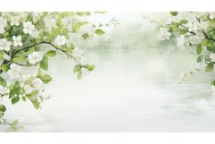 floral green blossom white captivating ai generated Product Image 1