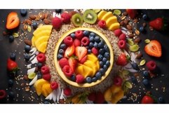 diet above healthy food aerial ai generated Product Image 1