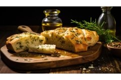pizza herb italian food photograph ai generated Product Image 1