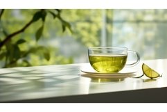 logo green tea drink contemporary ai generated Product Image 1