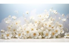background white field bouquet sunlit ai generated Product Image 1